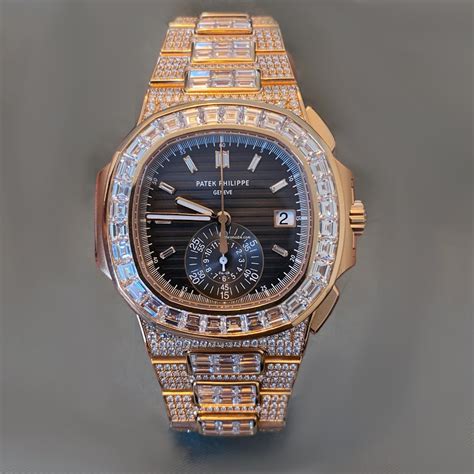 patek philippe rose gold nautilus 5980 custom diamond|Patek Philippe Nautilus rose gold price.